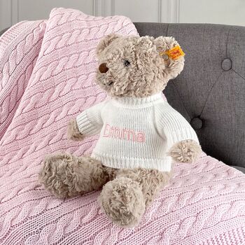 Personalised Steiff Honey Teddy Bear Medium Soft Toy, 5 of 8