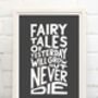 Fairy Tales Of Yesterday Lyric Print, thumbnail 8 of 9