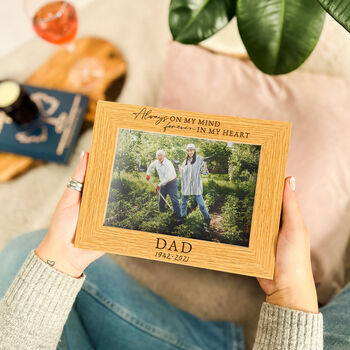 Personalised Dad Memorial Photo Frame Sympathy Gift, 9 of 9