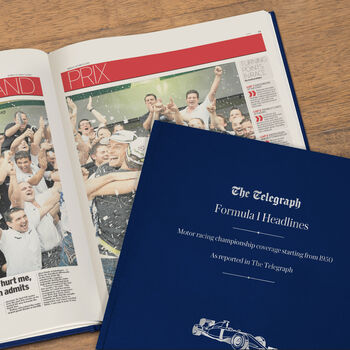 Formula One Personalised F1 Gift Newspaper Book, 4 of 12