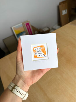 You, Me And The Cat Mini Art Print, 2 of 9