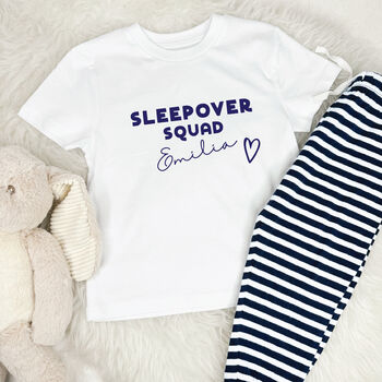 Sleepover Squad Personalised Pyjamas With Heart, 3 of 3