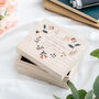 Personalised Small Wooden Floral Trinket Keepsake Box, thumbnail 1 of 3