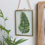 Green Palm Leaf Embroidery Framed Art, thumbnail 3 of 5