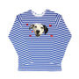 Personalised Pet Embroidered Long Sleeve Stripy T Shirt, thumbnail 5 of 6