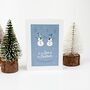 'To My Son And His Partner' Christmas Card Snowmen, thumbnail 1 of 10