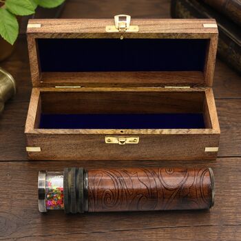 Handmade Liquid Kaleidoscope With Wooden Box Or Leather Case, 6 of 12