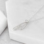Fibromyalgia Butterfly Wing Necklace Sterling Silver, thumbnail 1 of 7