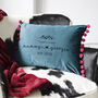 Personalised Names With Heart Velvet Cushion, thumbnail 4 of 10