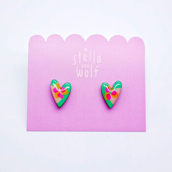 Riso Heart Studs, 6 of 6