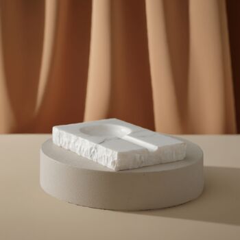 Handmade White Marble Cigar Ashtray, 2 of 6