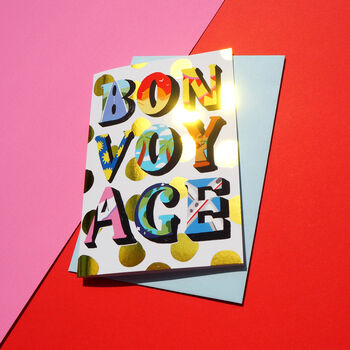 Bon Voyage Gold Foiled Card, 2 of 4