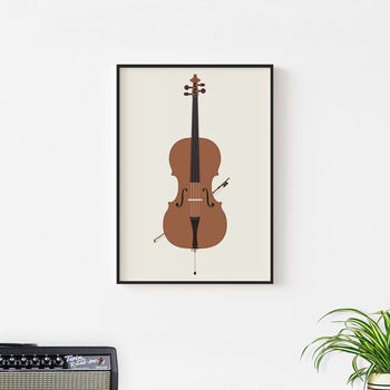Cello Print | Cellist Instrument Poster, 7 of 8