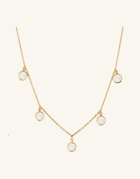 Gemstone Drop Necklace In 18ct Gold Vermeil Plated, 3 of 5