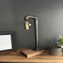Steampunk Pipe Desk Lamp – Vintage Industrial Light, thumbnail 5 of 6