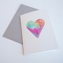 Handmade Pastel Heart Engagement/ Valentine/ Love Card, thumbnail 3 of 8