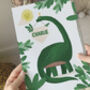 Personalised Dinosaur Rawr Children's Print, thumbnail 3 of 3