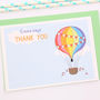 Rainbow Balloon Personalised Thank You Note Cards, thumbnail 1 of 2