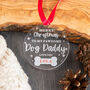 Personalised Dog Daddy Christmas Bauble, thumbnail 4 of 5