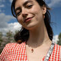 Fable Enamel Mushroom Necklace, thumbnail 2 of 6