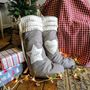 Personalised Grey Linen Christmas Stocking, thumbnail 1 of 2
