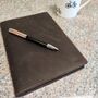 Personalised Vintage Leather Lined A5 Notebook, thumbnail 1 of 7
