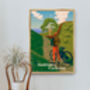 Hadrian's Cycleway Cycling Travel Poster Art Print, thumbnail 5 of 8