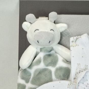 Little One Giraffe New Baby Gift Set Hamper, 2 of 6