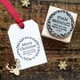 Personalised Merry Christmas Wreath Rubber Stamp, thumbnail 1 of 2
