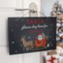 Personalised Santa Stop Here Slate Sign, thumbnail 2 of 4