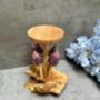 Purple Mushroom Candle Holder Teak Root Toadstool Gift, thumbnail 4 of 9