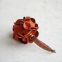 Red Leather Hydrangea Christmas Ball Ornament, thumbnail 3 of 4