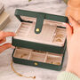 Personalised Script Jewellery Box Travel Case Gift For Her Home Or Weekend Bag, thumbnail 8 of 12