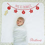 Personalised Christmas Bauble Baby Milestone Blanket, thumbnail 1 of 4
