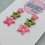 Glitzy Triple Star Resin Earrings, thumbnail 12 of 12