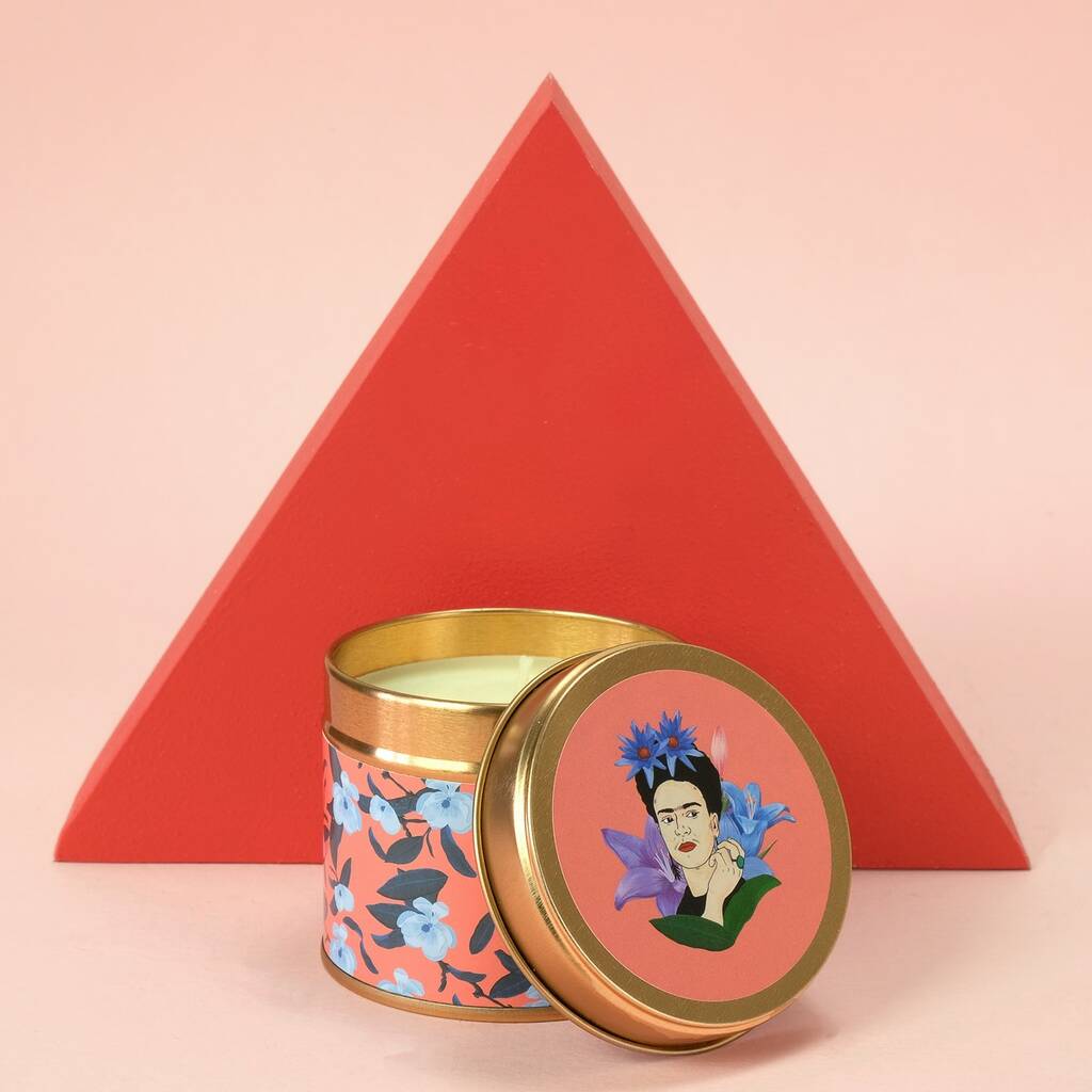 Frida Kahlo X Flamingo Candles Granita Tin Candle By Flamingo Candles
