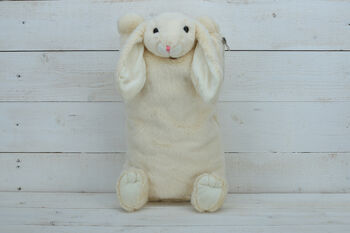 Personalised Embroidery Cream Bunny Hot Water Cover, 7 of 12