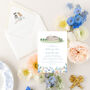 Wildflower Wedding Invites With Venue Illustration, thumbnail 2 of 6