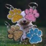 Paw Print Engraved Dog Tag, thumbnail 3 of 5