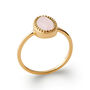 18ct Gold Plated Pink Rose Quartz Gemstone Ring, thumbnail 4 of 6