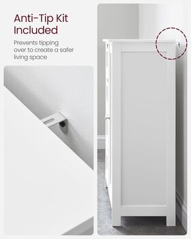 Wooden Storage Cabinet Organising Unit With Four Drawers, 6 of 9