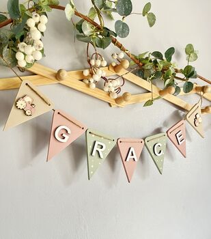 Farm Bunting Personalised Wooden Tractor Bunting For Nursery, 12 of 12
