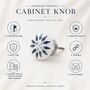 Midnight Fern Round Ceramic Knob, thumbnail 5 of 10