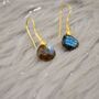 Labradorite Dangle Sterling Silver Earrings, thumbnail 2 of 9