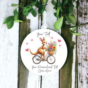 Personalised Mother's Day Kangaroo Riding Floral Bike, 2 of 2