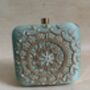 Green Mandala Design Square Clutch, thumbnail 6 of 12