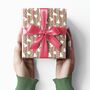 Luxury Striped Christmas Tree Gift Wrapping Paper, Superior Thickness, thumbnail 2 of 8