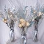 Blue And Silver Dried Flowers With Vase Gift, thumbnail 2 of 4