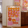 Hï Ibiza Club Print | Poster | Wall Art | Geometric | Dj | Clubbing | Patterned | Bauhaus | Print | House Music, thumbnail 1 of 9