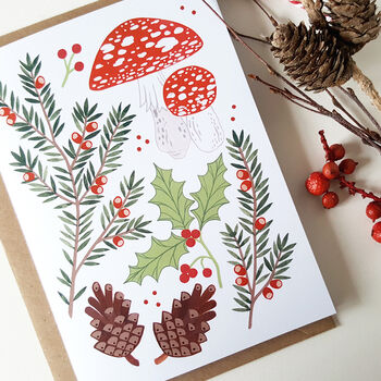 Pack Of Six Botanical Christmas Cards, 2 of 4